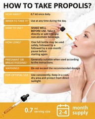 4 Oz Bee Propolis Extract Liquid Drops – Immune Support & Throat Soothing | 2…