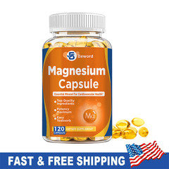 Magnesium Glycinate 500mg 120 Caps High Absorption Sleep Supplement Muscle Aid