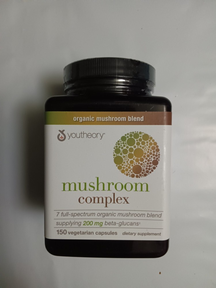 Youtheory 150 Mushroom Complex, 150 Vegetarian Caps, Expiry 04/2025