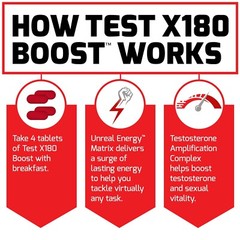 Force Factor Test X180 Boost, Testosterone Booster for Men, Testosteron Pills
