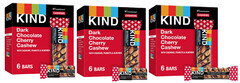 KIND Gluten Free Dark Chocolate Cherry Cashew Snack Bars, 1.4 oz, 6 Ct , 3 pack