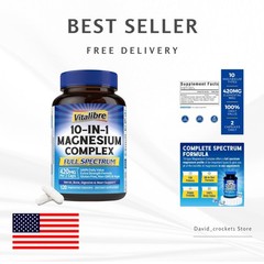 10-in-1 Magnesium Complex – 420mg Chelated Ultra Strength | 120 Capsules