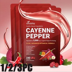 Cayenne Pepper Softgels Supplement, Supports Leg Vein, 240 Softgels /1 Bag US