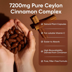 LIRAE Ceylon Cinnamon, Ceylon Cinnamon Soft Gels 7200mg, with MCT Oil, Highly Bi
