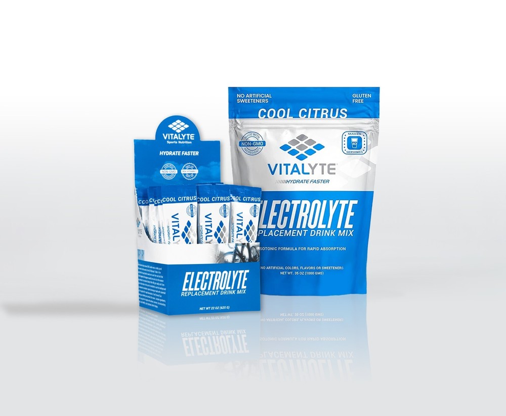 Vitalyte Electrolyte Powder Drink Mix Bundle, Pouch + Packets, Cool Citrus