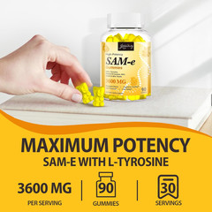 SAM-e Gummies with L-Tyrosine, Vitamin B Complex & NAC, CoQ10, High-Potency SAM-