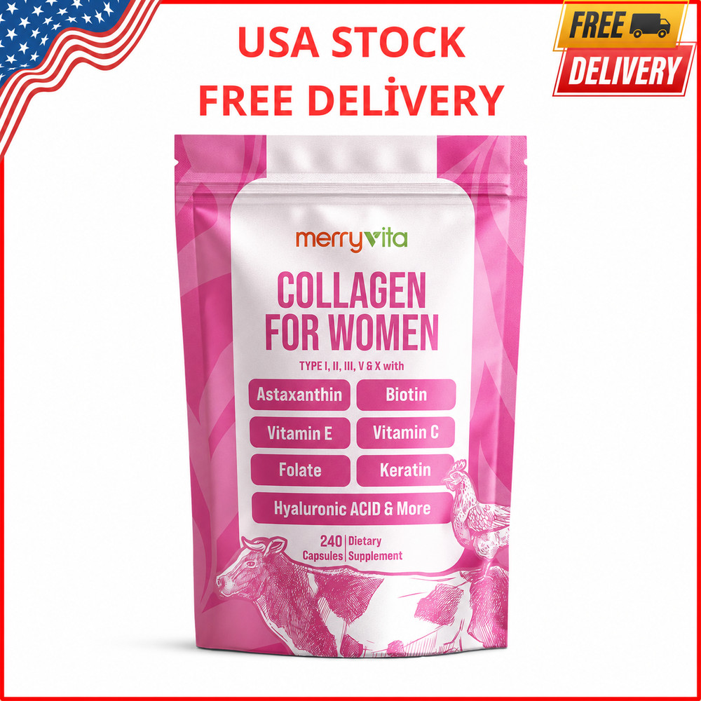 MERRY VITA Collagen for Women – Hydrolyzed Multi Collagen Peptides Types I, I…