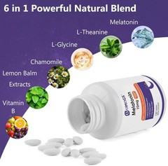 L-Theanine Infused 10mg Melatonin Tablets – Natural Calm & Sleep Health Booster