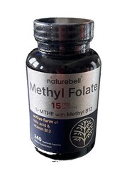 Naturebell L-Methylfolate With Methyl B12 5-MTHF 15Mg 240 Veggie Capsules