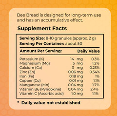 Bee Bread, Pure Fermented Bee Pollen, Organic Supplement 3.5 oz / 100g Raw Perga