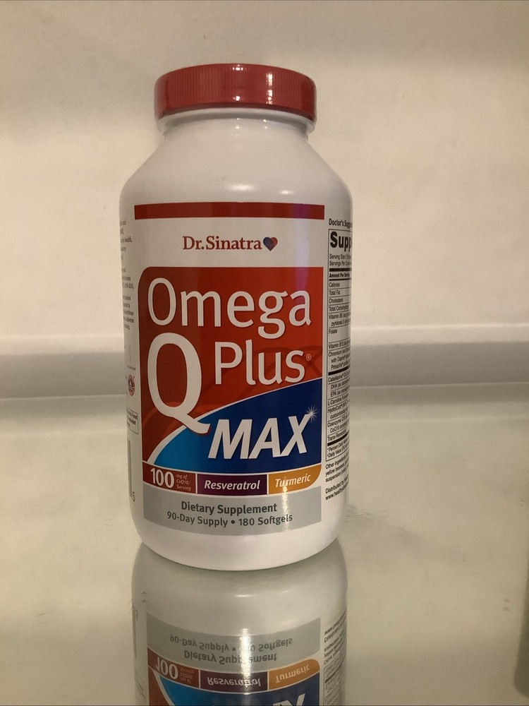 Dr. Sinatra Omega Q Plus MAX – Heart Health 100mg of CoQ10 Turmeric 180 softgels