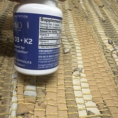 2 Bottles BrainMD, Vitamin D3 + K2, 60 Vegetarian Capsules Expiration Date 05/27