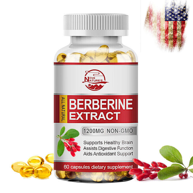 Berberine Supplement 1200mg per Serving Blood Sugar Balance Heart Health Support