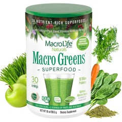 MacroLife Naturals Macro Greens Superfood Powder – 38 Superfoods with Probiot…