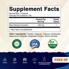 Vitamatic Beta Sitosterol Complex 400 mg 180 Capsules – 2 Pack