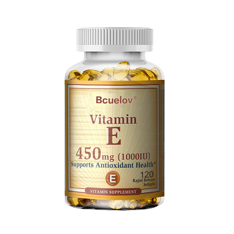 Natural Vitamin E 450 mg 1000 IU, Supports Skin Antioxidant Health, 120 Softgels