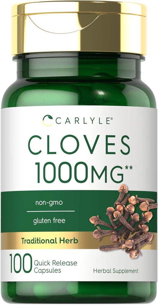Cloves 1000 Mg Herbal Blend Digestive Health Blood Circulation Support, 100 Caps