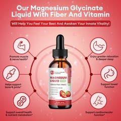 1-5X Magnesium Liquid Drops, Magnesium Glycinate,Improve Sleep,Anxiety Relief