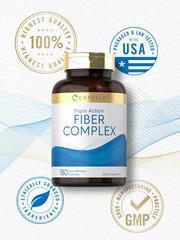 Fiber Supplement | 180 Capsules | Triple Action Fiber Complex | by Carlyle