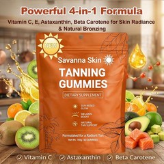 1~5 Bag Tanning Gummies, Tanning Gummies for Women Beta Carotene 60 Gummies