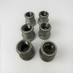 ProSource 24-1/2X3/8G Reducing Pipe Coupling, 1/2 x 3/8 in, Threaded, Malleable