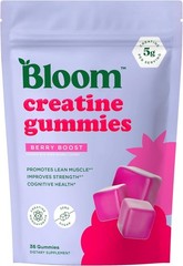 Bloom Creatine Monohydrate Gummies Sugar-Free Enhances Strength Cognitive Health