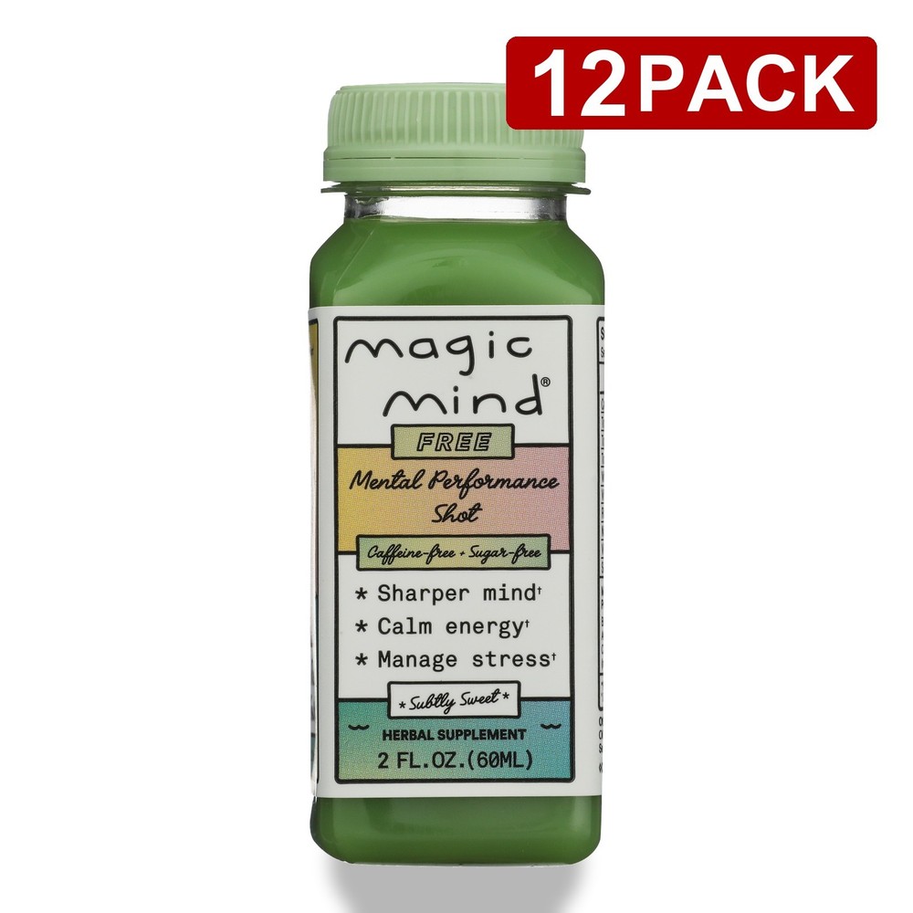 Magic Mind Herbal Mental Performance Shot 2 Fl Oz Calm Energy Manage 12 Pack