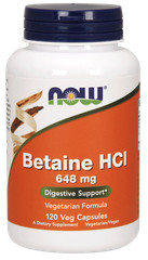 NOW Foods BETAINE HCL Pepsin 120 Cap hydrochloride hci digestive enzyme 07/26EXP