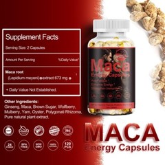 Maca Root Extract Capsules | 120 Pills | Peruvian Maca Extract for Men & Women