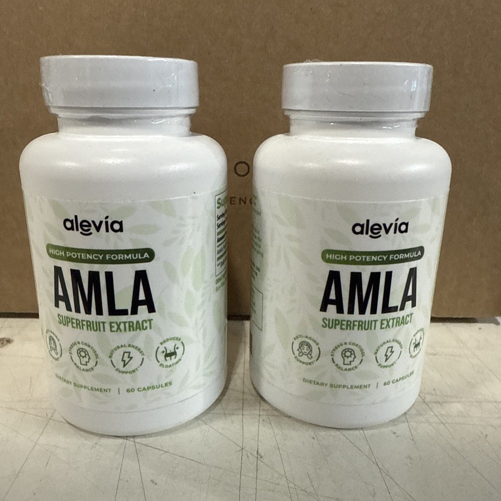 Alevia AMLA Superfruit Extract 60 Caps Each High Potency Formula- 10/27 – 2 Pack