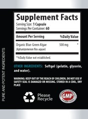 STEM CELL Supplement – Blue Green Algae 500mg Powder – 3 Bottles, 180 Capsules