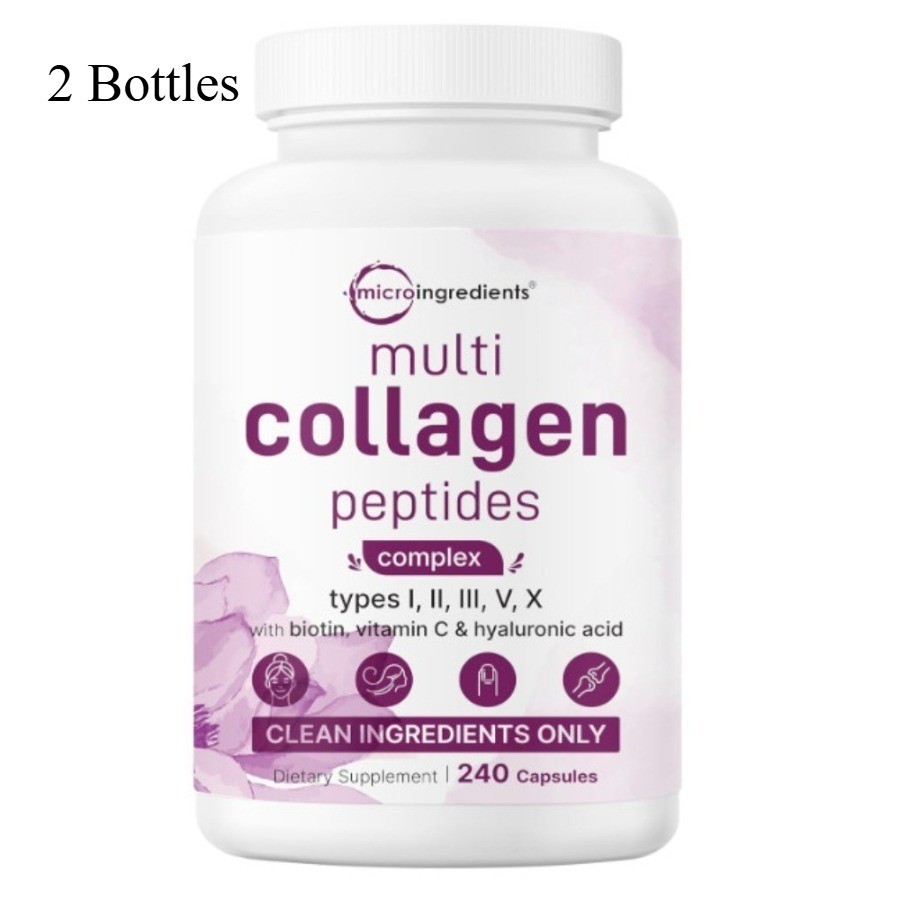 Micro Ingredients Multi Collagen Pills Women Men 240 Capsules – 1/2 Bottles