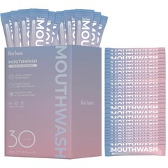 Protable Mouthwash Packets for Travel, Peach 0.33 Fl Oz (Pack of 30), Clear