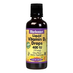 Bluebonnet Liquid Vitamin D3 Drops 10 Mcg 400 IU Citrus 1 fl oz
