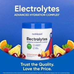 Nutricost Electrolyte Complex Powder Fruit Punch 120 Serv
