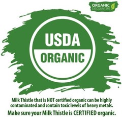 Organic Discounters USDA Organic Milk Thistle Extract Capsules, 280 Count, 7500