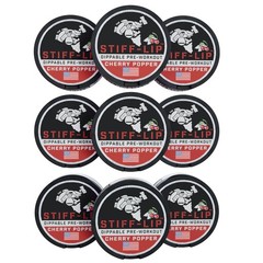 9 PACK STIFF LIP Dippable PRE-WORKOUT High Stim 300mg Caffeine See Description