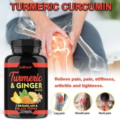 Turmeric Curcumin & Ginger Supplement – Supports Joint Health & Antioxidants