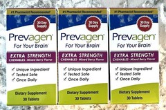 Prevagen Extra Strength 20mg Chewable Tablets 30 Count Mixed Berry Lot Of 3