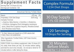 Creative Bioscience 1234 Diet Drops- 12 PACK- 12 2fl. Oz. blue dropper bottles
