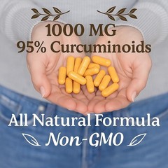 High-Potency 1000 mg Turmeric Curcumin with BioPerine for Optimal Absorption