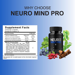 (5 Pack) Neuro Mind Pro Pills, NeuroMindPro Brain Health Formula (300 Capsules)