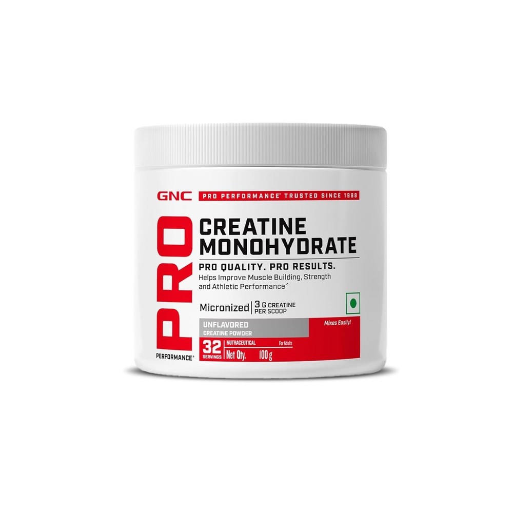 GNC Pro Performance Creatine Monohydrate Unflavoured 100 gm Micronized