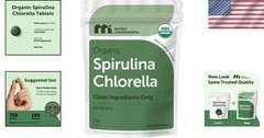 Organic Spirulina Chlorella Tablets, 720 Count