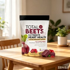 Total Beets Chews Blood Pressure Pomegranate Ultimate Berry Support Health Heart