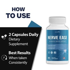 (4 Pack) Nerve Ease Nootropic Nerve Support Max Supplement, NerveEase Capsule