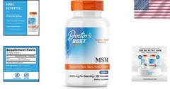 MSM with OptiMSM – 3000mg Capsules Supporting Beauty & Joint Health – 180 Count
