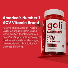 Goli Zero Sugar Trio -World’s First 3-in-1 Pre, Post,Cider Vinegar w/Vitamin B12