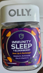 OLLY Immunity Sleep Gummies with Elderberry for Sleep Support 36 EXP 11/2026