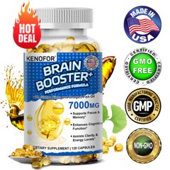 BRAIN BOOSTER Helps Improve Concentration Memory Clarity Reduce Fatigue 30-120